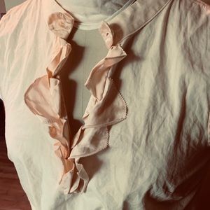 Light Pastel Pink Petal Collar J.Crew Top